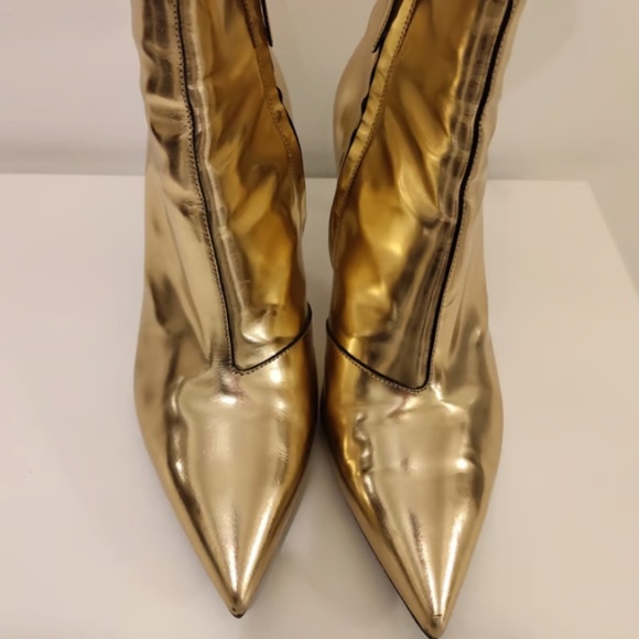 balenciaga gold boots